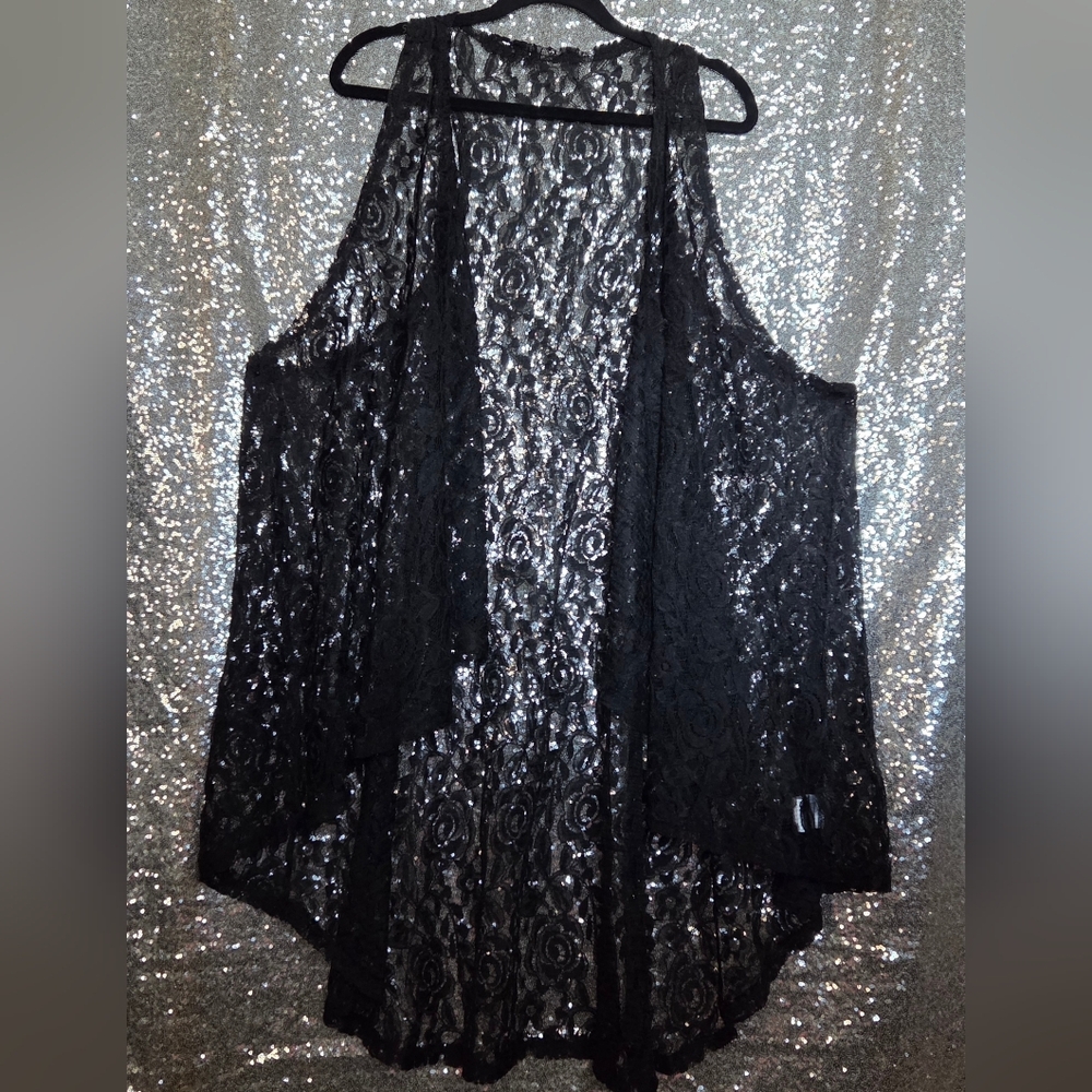 L&B Black Lace Vest